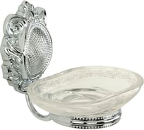 Мыльница Migliore CLEOPATRA настенная, стекло прозрачное с матовым декором/хром 16651