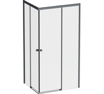 Душевое ограждение AM.PM X-Joy Square Slide 100x80, черный, прозрачное W94G-403-10080-BT