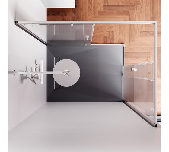 Душевое ограждение AM.PM X-Joy Square Slide 120x90, мат хром, прозрачное W94G-403-12090-MТ