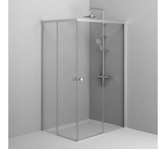 Душевое ограждение AM.PM X-Joy Square Slide 120x90, мат хром, прозрачное W94G-403-12090-MТ