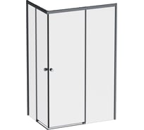 Душевое ограждение AM.PM X-Joy Square Slide 120x80, черный, прозрачное W94G-403-12080-BT