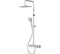 Душевая система AM.PM Func смеситель-полка для душа с термостатом: душевая штанга, верхний душ квадратный, ручной душ, хром F078F200