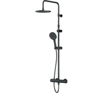 Душевая система AM.PM X-Joy смеситель для душа с термостатом, душевая штанга, верхний душ 220 мм, ручной душ, черный F0785A422