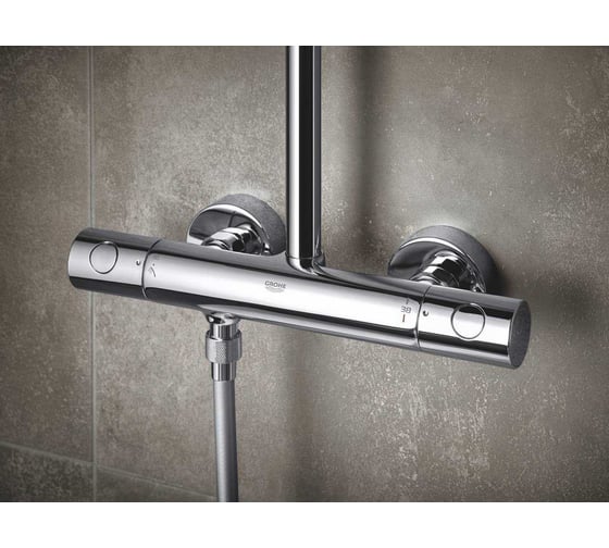 Поворотная душевая система с термостатом Grohe Cosmopolitan 250 хром 26689000 00000088381