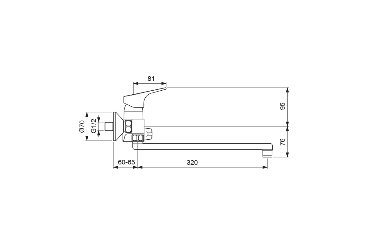 Смеситель для ванны/душа VIDIMA Видима Некст BA372AA - выгодная цена ...
