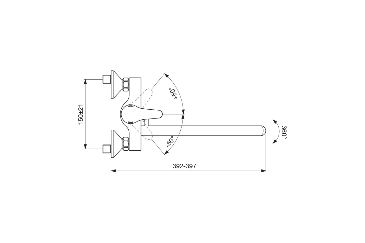 Смеситель для ванны/душа VIDIMA Видима Некст BA372AA - выгодная цена ...
