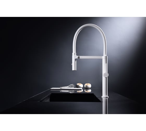 Смеситель для кухни Paulmark Leader, белый матовый, Le214101-431