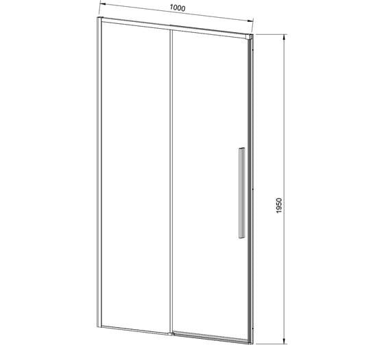 Душевая дверь VINCEA slim-n 1000, хром, стекло прозрачное VDS-4SN100CL