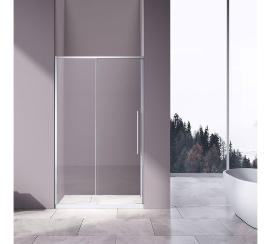 Душевая дверь VINCEA slim-n 1400, хром, стекло прозрачное VDS-4SN140CL 1