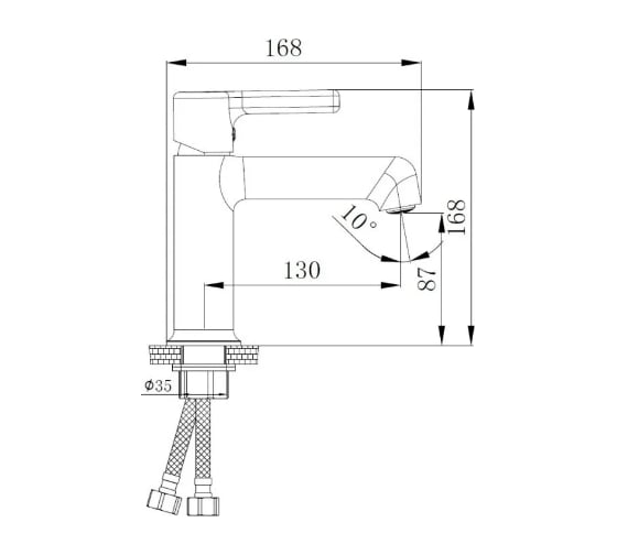 Смеситель для раковины Haiba хром HB10814
