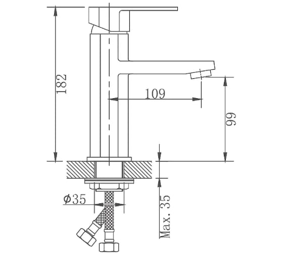 Смеситель для раковины Haiba полированная сталь HB10806