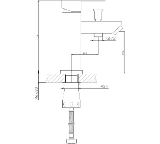 Смеситель для раковины Haiba с гигиеническим душем, сталь HB12801