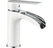 Смеситель для раковины Haiba с каскадным изливом, белый/хром HB13505-8