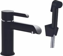 Смеситель для раковины Haiba с гигиеническим душем, черный/хром HB12805-7