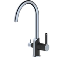 Смеситель для кухни Haiba с подключением фильтра, черный/хром HB76805-7