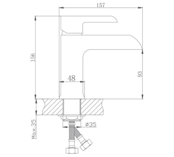 Смеситель для раковины Haiba с гигиеническим душем, белый/хром HB12805-8
