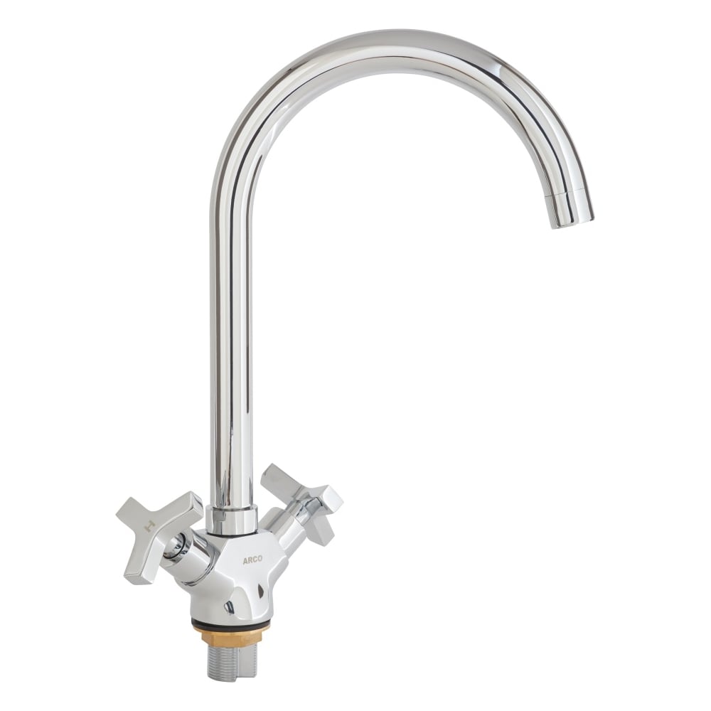 Смеситель для кухни ARCO DA VELLA маховик крест, металл, с гайкой А4518 ...