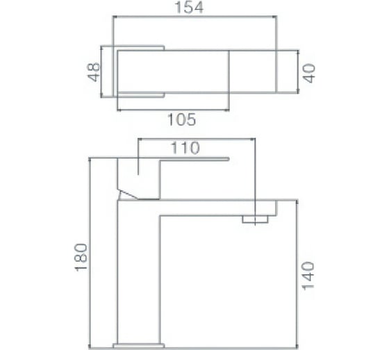 Смеситель для раковины Haiba сталь HB10803-2 00304642
