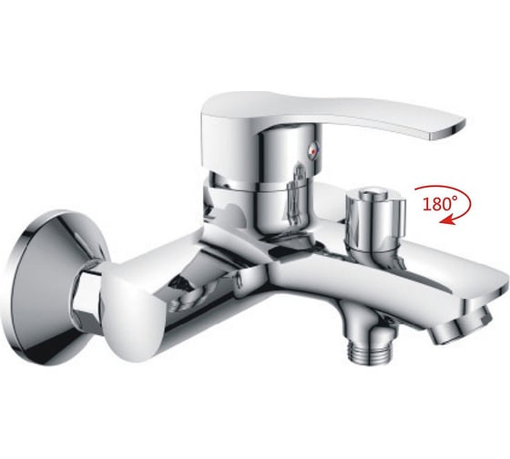 Смеситель для ванны Haiba с коротким изливом, хром HB6070