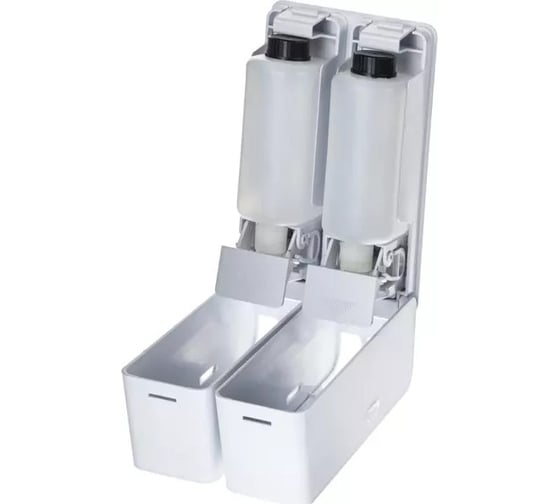 Дозатор для жидкого мыла Topfort 2x380 мл, пластик, белый m-9029w-2 1636956