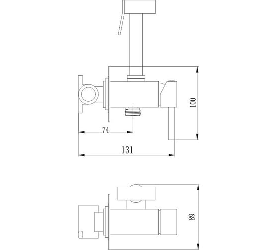 Смеситель с гигиеническим душем Haiba черный HB5512-7