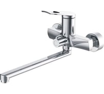 Смеситель для ванны Haiba с длинным изливом и переключателем в корпусе, хром HB22595