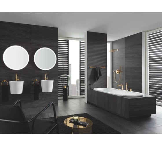 Смеситель для ванны Grohe Essence New с душевым гарнитуром и изливом, холодный рассвет матовый 19578gn1 00000053300