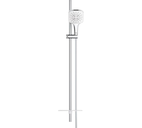 Душевой гарнитур Grohe Rainshower SmartActive cube 130 душевая штанга 900 мм, шланг 1750 мм, полочка, белая луна 26587ls0 00000086853