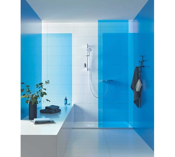 Душевой гарнитур Grohe Rainshower SmartActive 130 душевая штанга 600 мм, шланг 1750 мм, хром 26546000 00000087842