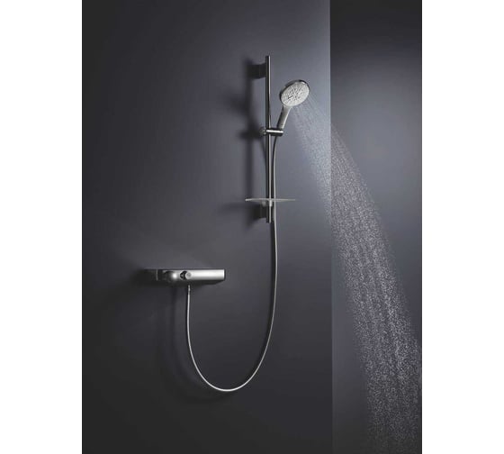 Душевой гарнитур Grohe Rainshower SmartActive 130 душевая штанга 600 мм, шланг 1750 мм, хром 26546000 00000087842