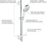 Душевой гарнитур Grohe Rainshower SmartActive 130 душевая штанга 600 мм, шланг 1750 мм, хром 26546000 00000087842 6