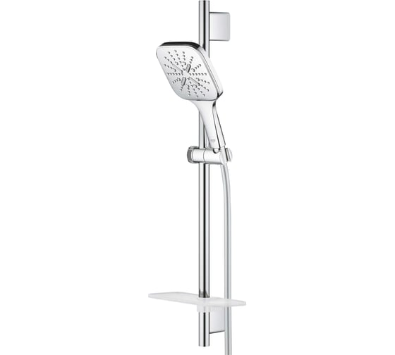 Душевой гарнитур Grohe Rainshower SmartActive cube 130 душевая штанга 600 мм, шланг 1750 мм, полочка, хром 26583000 00000085228