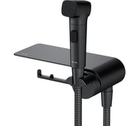 Гигиенический набор AM.PM Func со смесителем для душа с полкой, черный, шт. F0H8F922