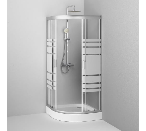 Душевое ограждение AM.PM Tender Twin Slide 90, 90x90, профиль хром, стекло прозрачное с по W45G-301-090TM