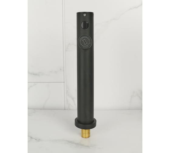 Автоматический настенный кран для раковины Nofer чёрный 07263.N