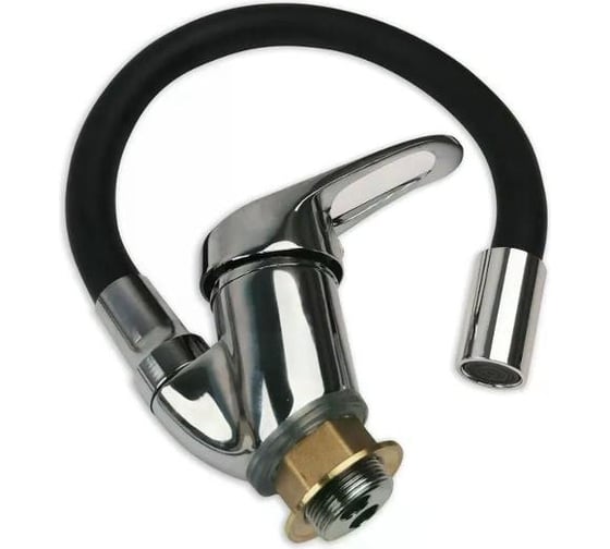 Смеситель с гибким изливом Homium Flexible Black FaucFB100