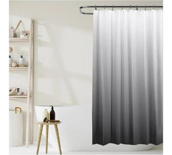 Штора для ванной комнаты Homium Bath Basic, цвет серый, размер 180*180см, однотонная bath02grey