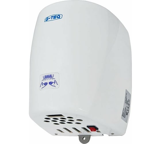 Скоростная сушилка для рук G-teq 8887 PW 1.20 кВт, пластик белый 11.44