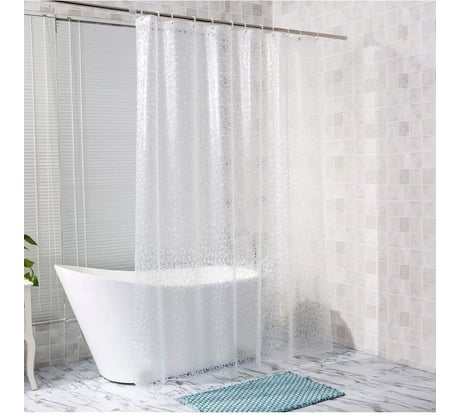 Штора для ванной комнаты Ridberg 180x200 см прозрачная квадрат 1211336