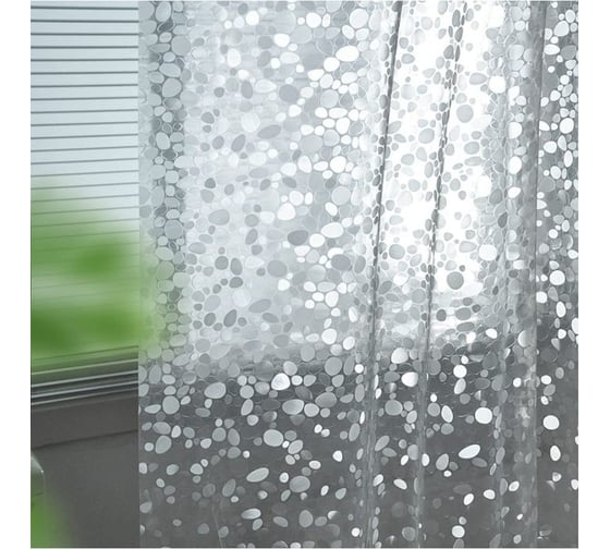 Штора для ванной комнаты Ridberg 180x200 см прозрачная квадрат 1211336