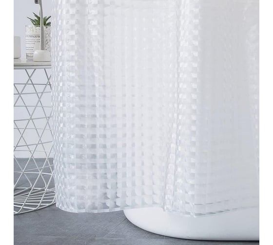Штора для ванной комнаты Ridberg 180x200 см прозрачная квадрат 1211335
