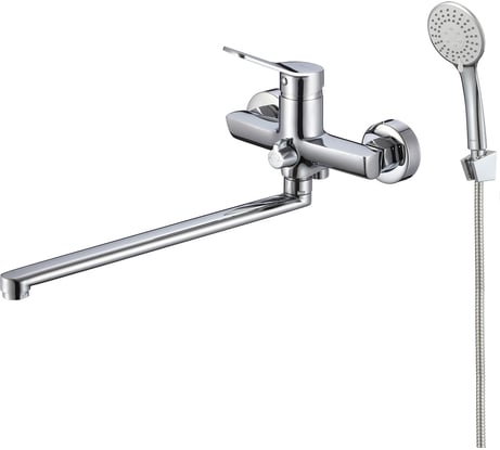 Смеситель для ванны с длинным изливом Milardo enjoy глянцевый хром ENJSB00M10