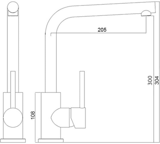 Смеситель для кухни LONGRAN Logic LM2103 GunGrey LM2103 GG