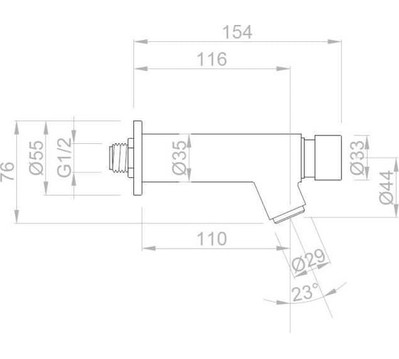 Кран с таймером для установки на стену NOFER 6 л/мин 07440.N