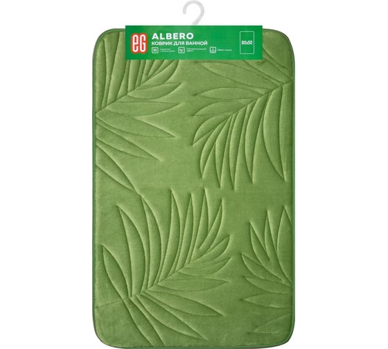 Коврик для ванной EG Albero 50x80 см, с эффектом памяти, зеленый 19179