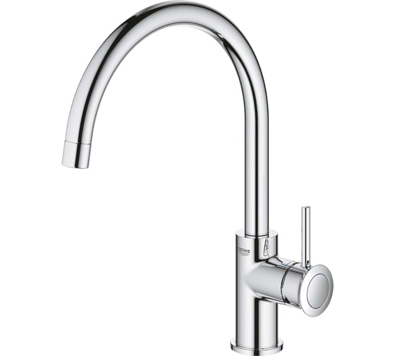 Смеситель для мойки Grohe BauClassic с высоким C-образным изливом, хром 31535001 00000087628