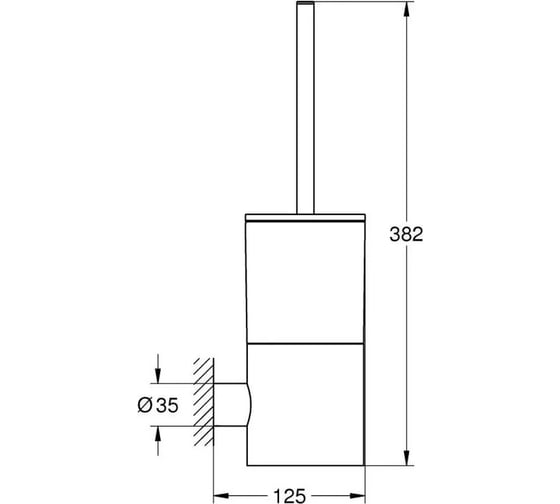 Комплект Grohe Atrio New с туалетным ершиком, холодный рассвет глянец 40314GL3