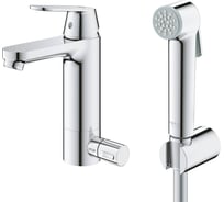Смеситель для раковины Grohe Lineare S-size с душевым гарнитуром, хром 24190000