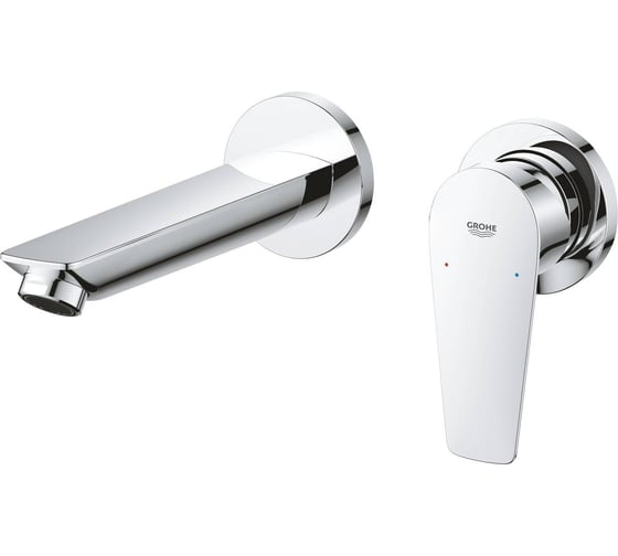 Смеситель для раковины Grohe BauEdge скрытого монтажа на 2 отверстия, в комплекте с монтажной частью, хром 20474001
