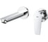 Смеситель для раковины Grohe BauEdge скрытого монтажа на 2 отверстия, в комплекте с монтажной частью, хром 20474001 2